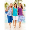 Woman Within Short-Sleeve V-Neck Shirred Tee - 4 of 4