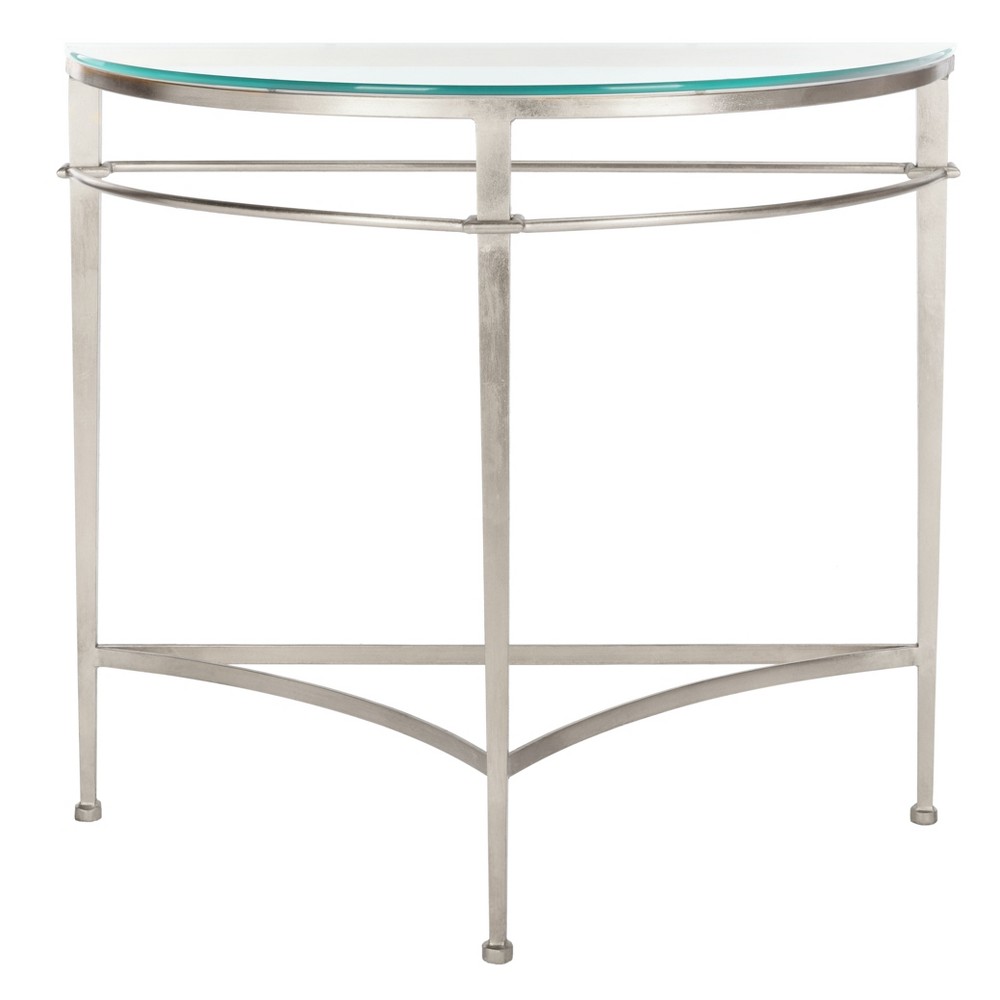 Baur Antique Silver Glass Console Table Antique Silver - Safavieh was $475.99 now $356.99 (25.0% off)
