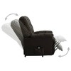 vidaXL Power Lift Recliner Chair for Living Room with Memory Foam Cushion - Dark Brown - 4 of 4
