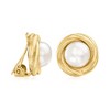 Ross-Simons 8-8.5mm Cultured Pearl Love Knot Clip-On Earrings in 18kt Gold Over Sterling - 3 of 4
