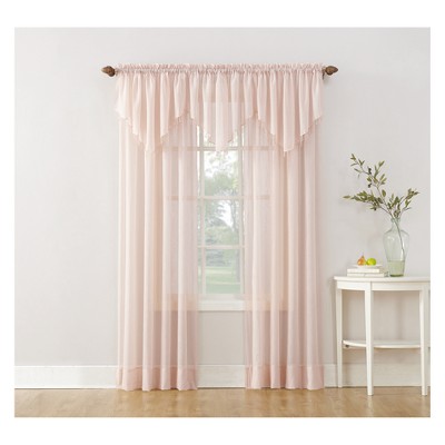 Whisper Pink Sheer Voile Rod Pocket Curtain Panel, 51" x 84"