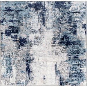 Hauteloom Apas Abstract Blue Area Rug - 1 of 4