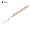 Unique Bargains Stainless Steel Wood Handle Flexible Polished Painting Knife 4 Pcs - 3 of 4