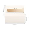 Unique Bargains Wood Bathroom Kitchen Toilet Rectangle Tissue Box Cover with Adhesive Stickers - 2 of 4