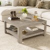 Christopher Knight Home Cletes Indoor Modern Double Layers Design Square Coffee Table - 2 of 4