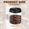 Unique Bargains Glass Airtight Vacuum Seal Coffee Bean Container 30oz - 2 of 4