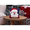 C&F Home 8" x 8" Christmas Santa Wishes Santa Face on Black Background Small Petite Accent Hooked Pillow - 4 of 4