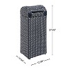 happimess Darla All-Weather Wicker/Metal Swing Top Hideaway Outdoor Trash Can - 3 of 4