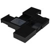 ORRD 33" Mid Century Coffee Table - Square Wooden Table with 3 Drawers & Glass Top（Black） - 4 of 4