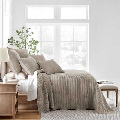 Taupe Twin Reversible Microfiber Bedspread Set