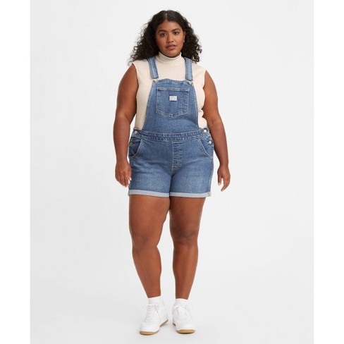 Levi's® Women's Plus Size Denim Shortalls - Indigo Minute 18 : Target