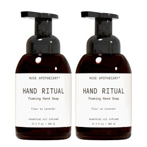 Muse Apothecary Hand Ritual - Aromatic and Nourishing Foaming Hand Soap, Infused with Essential Oils - 11.5 oz, Fleur du Lavender, 2 Pack - 1 of 4