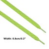 INSPIRE CHIC Reflective Dual Color Checkered Woven Flat Shoelaces 2 Pairs - 3 of 4