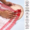 Folkulture Christmas Kitchen Towels, Set of 8 (28" x 20") 100% Cotton Dish Towels for Drying Dishes, Decorative Kitchen Hand Towels ( Heritage Red ) - 3 of 4