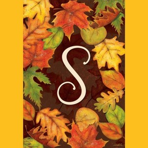 Briarwood Lane Fall Garden Flag 12x18 For Outdoor Fall Leaves Monogram Letter S For Fall Garden Flag Flags For Outside - 1 of 4
