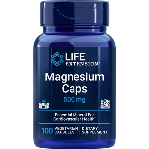 Magnesium Caps 500 mg by Life Extension  -  100 VegCap - 1 of 2