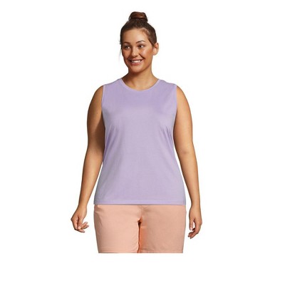 plus size crew neck tank tops