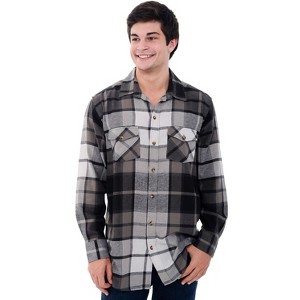 ADR Mens Flannel Shirt, Long Sleeve Cotton Top - 1 of 3