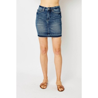 Women's High Waist Tummy Control Release Hem Skirt - Judy Blue