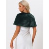 INSPIRE CHIC Women's Retro Winter Bridal Wedding Cropped Faux Fur Shawls - 4 of 4