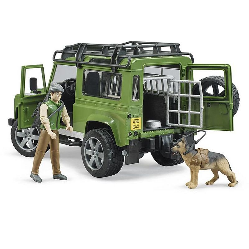 Bruder Land Rover Defender with Forester and Dog Figure, 5 of 6
