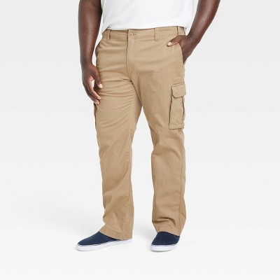 Men's Big & Tall Relaxed Fit Straight Cargo Pants - Goodfellow & Co™ Tan  44x32 : Target