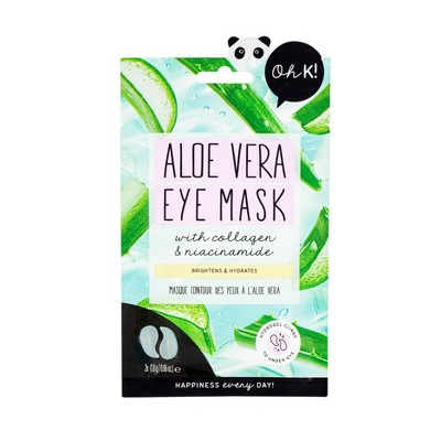 Oh K! Aloe Vera With Collagen & Niacinamide Eye Mask - 0.84 Fl Oz : Target