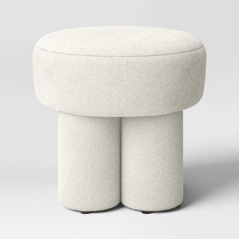 Boucle Fully Upholstered Accent Ottoman Stool - Threshold™, 4 of 6