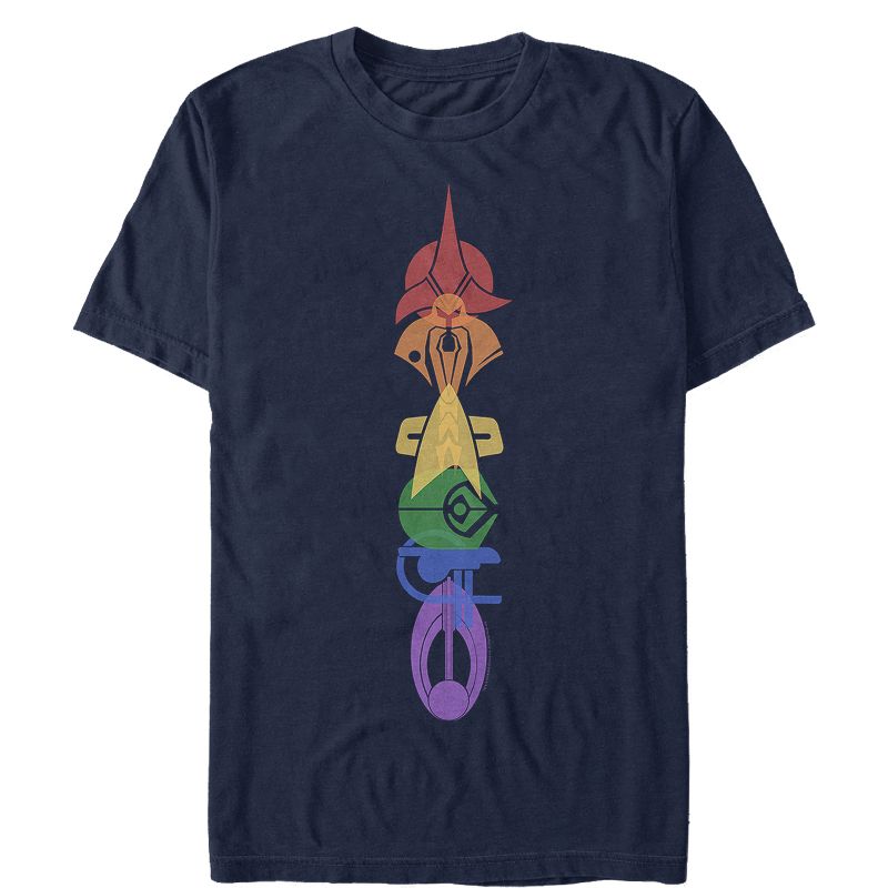 Men's Star Trek: Deep Space Nine DS9 Rainbow Unity Emblem T-Shirt, 1 of 5