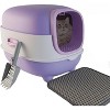 Ridstar Large Foldable Cat Litter Box with Lid, Scoop, Front Door Access, Leak-Proof Design & Odor Control-Purple - 4 of 4