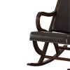 Wood and Synthetic Leather Rocking Chair with Tight Back and Seat Cushions, Nail-Head Trim and Full Foam Seat - 4 of 4