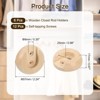 Unique Bargains Wood Durable Wear-resistant Home Decoration Closet Rod Bracket 6 Pcs - 2 of 3