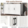 TV Stand for TVs up to 65 Inches, Modern Entertainment Center Cabinet with 2 Storage Spaces and Solid Wood Legs for Living Room - 3 of 4