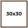PosterPalooza | Square Elegant Brown Picture Frame - UV Acrylic, Foam Board Backing, Hanging Hardware - 2 of 4