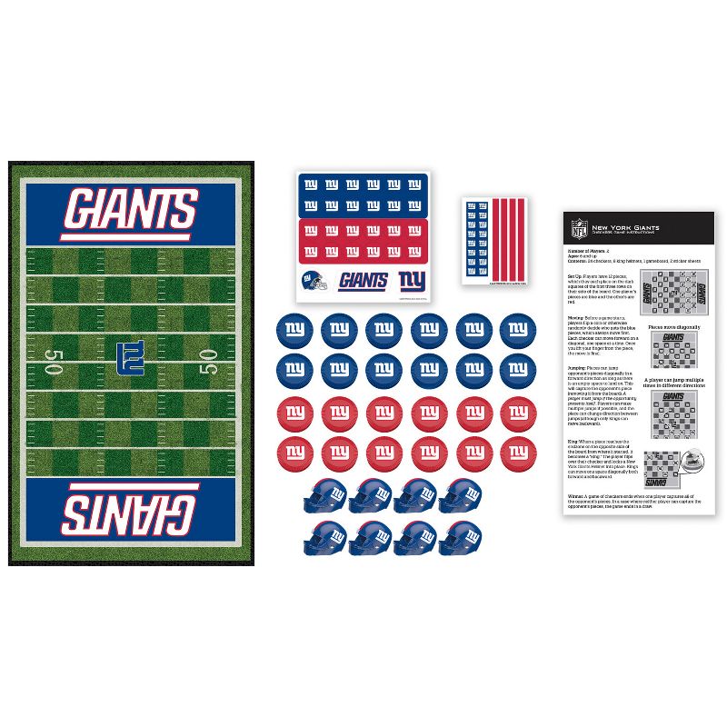 MasterPieces Officially licensed NFL New York Giants Checkers Board Game for Families and Kids ages 6 and Up, 3 of 6