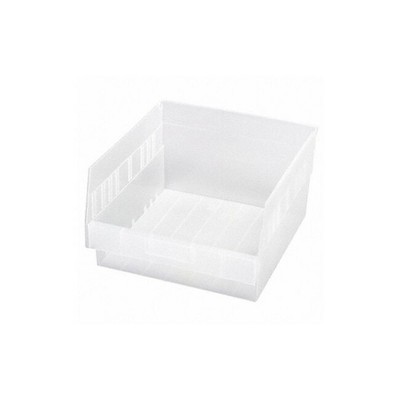 Quantum Storage Systems Economy Shelf Bin, Nesting, 11-5/8"W X 11-1/8"D X 6"H, (7) Divider Slots, Rear Hanglock