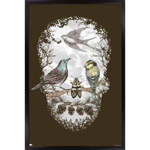 Trends International Rachel Caldwell - Nature's Skull Framed Wall Poster Prints - 1 of 4