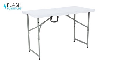 Adjustable Granite White Bi-Fold Portable Craft Table