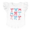 The Juniper Shop Patriotic Bows Stacked Coquette Flutter Sleeve Tee - 2 of 4