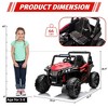 12V Kids Ride On Car, Electric Off-Road Vehicle with Remote Control, 4-Wheel Suspension LED Lights & Bluetooth for 37Months-96Months - 2 of 4