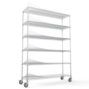 Dolonm 6-Tier Heavy Duty Corner Shelf, Adjustable Metal Rack ,Storage Display Chrome Rack, for Bathroom/Kitchen/Office - 1 of 4