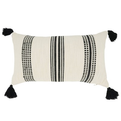 Broyhill - Black Textured Stripe Square Throw Pillow