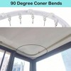 Ceiling Curtain Track Flexible Bendable Curtain Rail for Window Door Shower Room Divider RV 5 Meters White Material Light Weight - 4 of 4