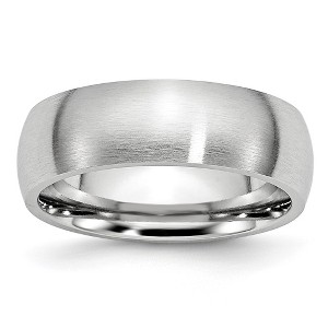 Black Bow Jewelry 7mm Cobalt Satin Domed Standard Fit Band - 1 of 4