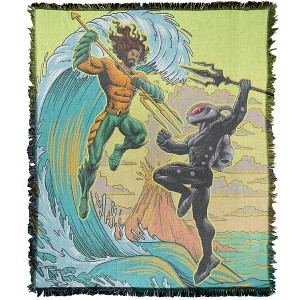 Aquaman And The Lost Kingdom Battle In The Ocean Blanket 50"x60" Woven Tapestry - 1 of 4