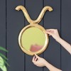 FURNIinspire Decorative Wall Mirrors Modern Round Mirror with Aluminum Frame for Living Room, Gold, 0.8"*16"*2.4" - 3 of 4