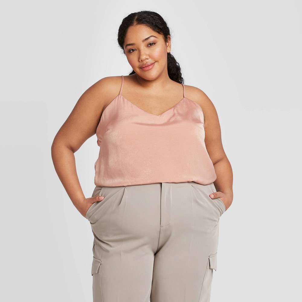 Women's Plus Size V-Neck Tank Top - Prologue Blush 2X, Women's, Size: 2XL, Pink was $17.99 now $12.59 (30.0% off)