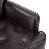 26.7'' Leather Armchair with Rivet Decoration Single Sofa Accent Chair for Living Room-Brown - 3 of 4