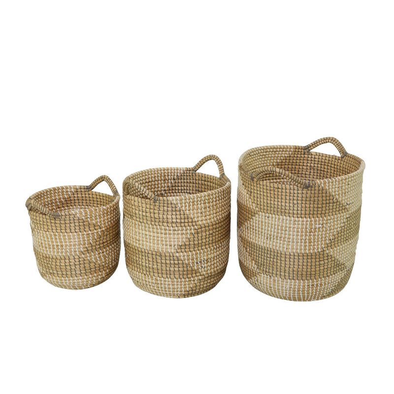 Set of 3 Seagrass Storage Baskets Natural - Olivia &#38; May, 3 of 6