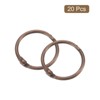 Unique Bargains Carbon Steel Loose Leaf Binder Snap Shower Curtain Rings 20 Pcs - 3 of 4
